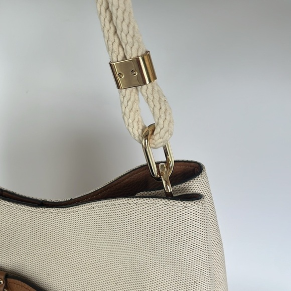 Michael Kors Amy Large Rope Hobo Shoulder Bag - Natural - Picture 6 of 11